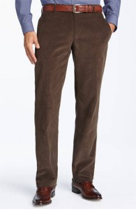 OUT OF DATE- These slacks would not be bad if they were not corduroy and they were not brown. The fit and cut is actually quite good. Corduroy is out of style so keep it out of your closet.  
