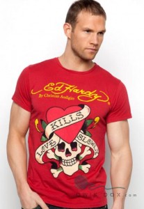 OUT OF STYLE - IMMATURE - OVER-STYLED- No Ed Hardy! It's out. It looks like you are trying way too hard and are not current. 