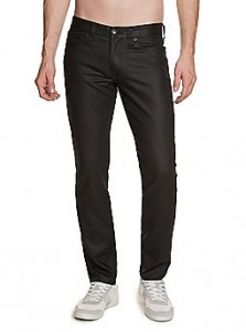 Fashionable black wet wash jeans. These show that you know what is current in fashion. Just don't over accessorize.