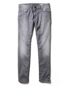 Gray jeans. Light gray wash straight leg. These are fashionable and look good with almost any color. 
