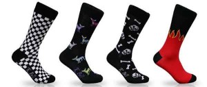 IMMATURE - OUT OF DATE- Socks aren't that big of a deal. They rarely show. But you don't need to wear sculls or flames on your socks. These trends are for young 'punk' trends