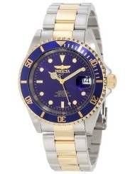 Pro Diver Two-Tone Automatic Invicta watch. This is an affordable, classy Rolex inspired watch that won't go out of style. The pop of blue gives an interesting touch, as well as the two-tone band. But the colors are neutral enough that you could wear it with a lot of colors.   