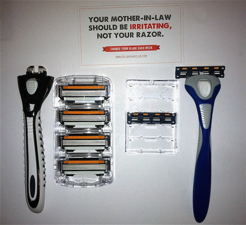picture of the razors from Dollar Shave Club