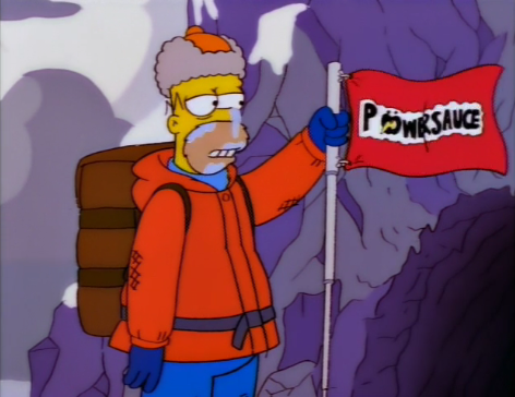 Homer Simpson once climbed a mountain and credited 